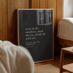 Ralph Waldo Emerson Quote Matte Poster | "Live in the sunshine..." | Journals, 1850s