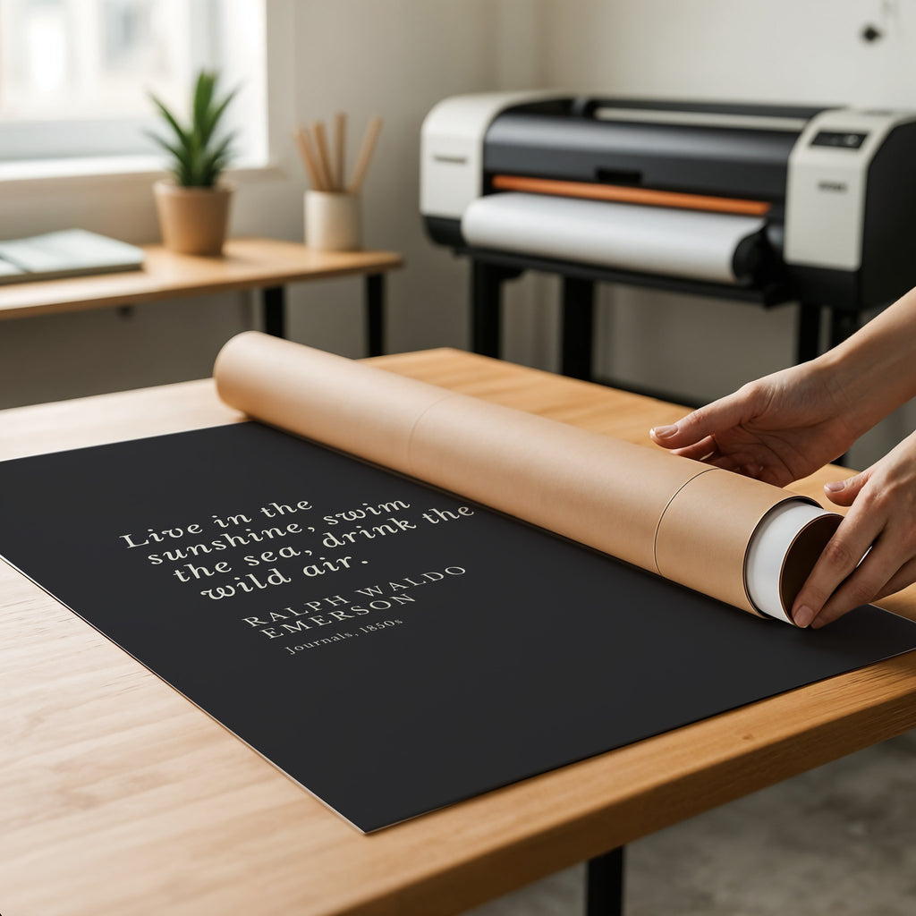 Ralph Waldo Emerson Quote Matte Poster | "Live in the sunshine..." | Journals, 1850s